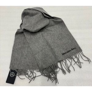 Simplicity Elegant Mercedes- Benz Wool Gray Men's Scarf 66” Long / NWT
